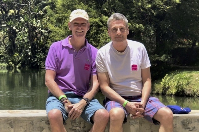 Simon Dale-Harris and Marc Eschauzier at Inhotim, Contemporary Art and Botanical Gardens in Brazil
