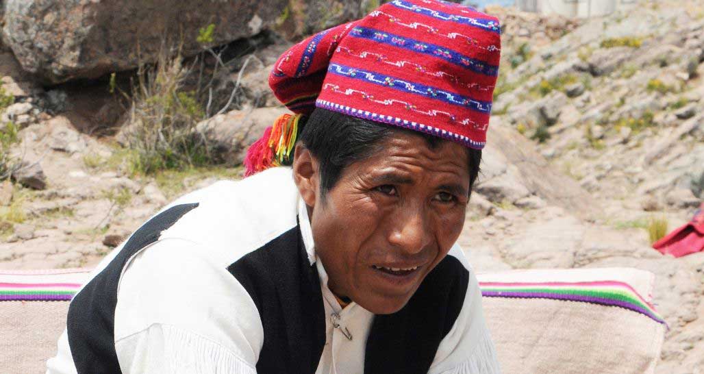 Local man, Taquile Island, Lake Titicaca