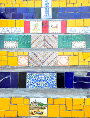 The Selaron steps (Escadaria Selarón) in Rio de Janeiro