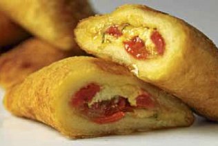 Yucca empanadas stuffed with vegetables